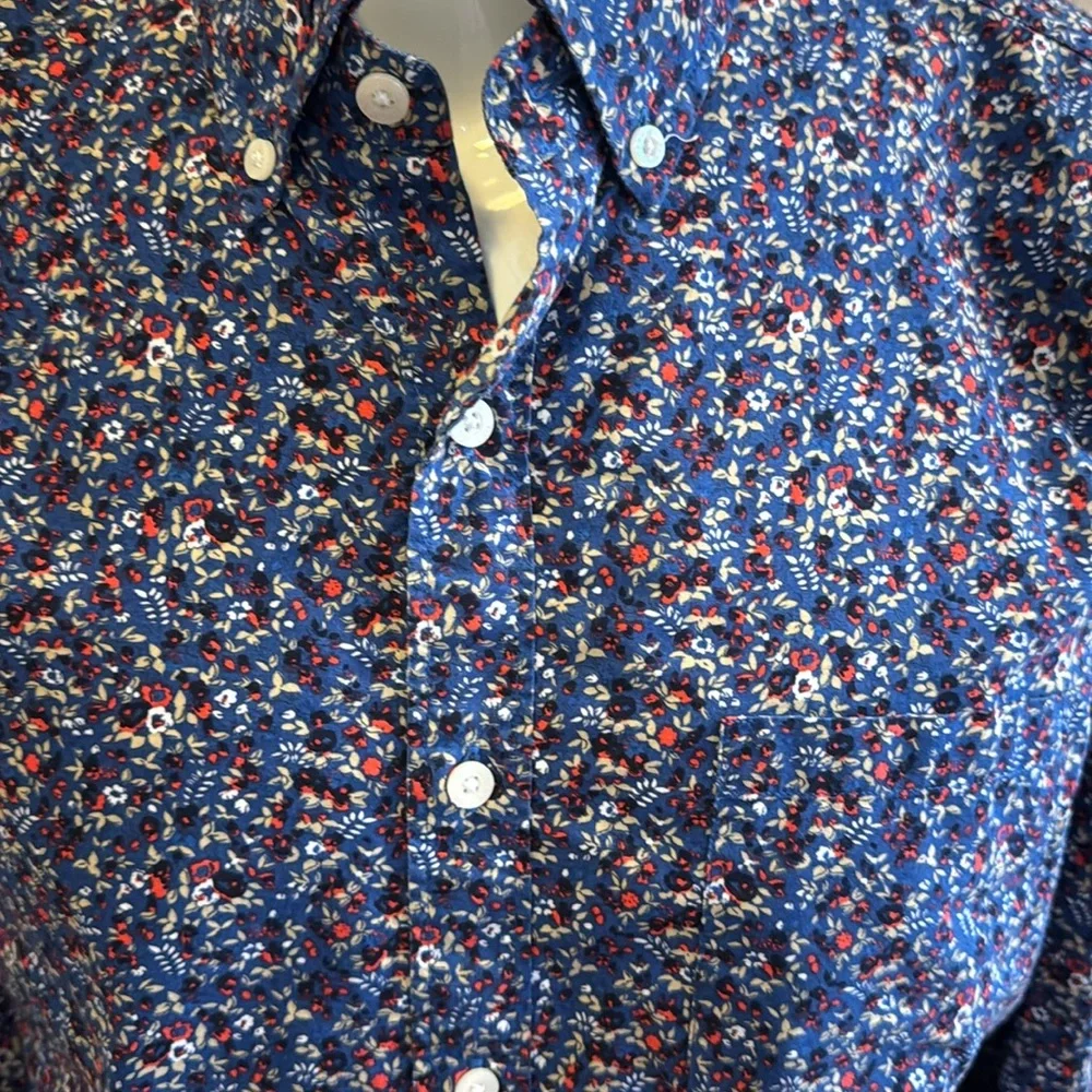 J. Crew Multicolor Floral Men's Shirt size large slim‎